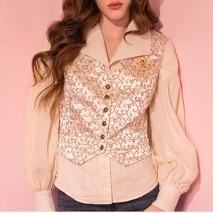 Vixen by Micheline Pitt Labyrinth Movie Reproduction Sarah BLOUSE LARGE